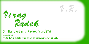 virag radek business card